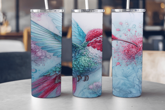 Artistic Hummingbird Tumbler