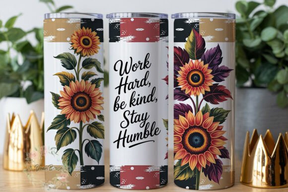 Autumn Sunflower Motivational Tumbler