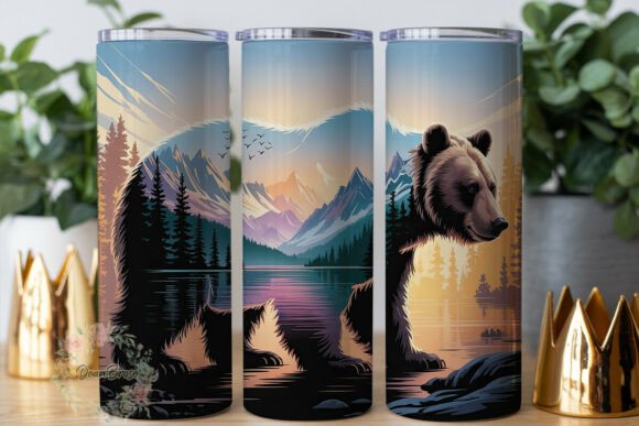 Bear Mountain Lake 20oz Tumbler Wrap