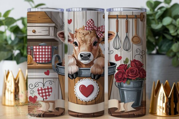 Cute Calf Baking Rustic 20oz Tumbler