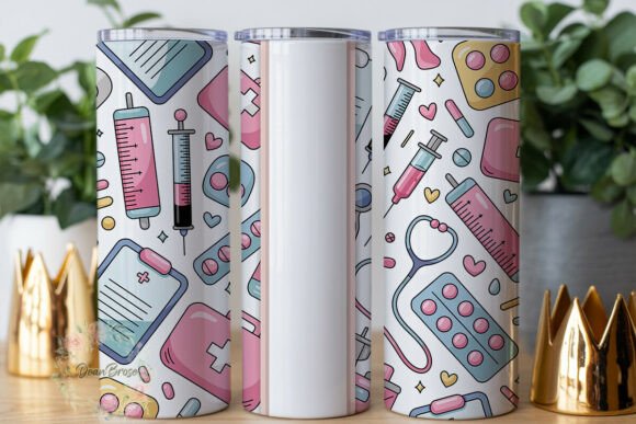 Cute Medical Theme 20oz Tumbler Wrap