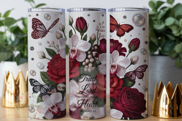 Divine Floral Grace 20oz Tumbler Wrap