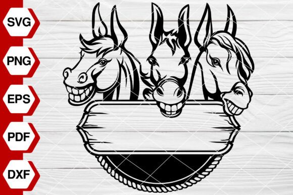 Donkey SVG, Donkey Peeking SVG EP704
