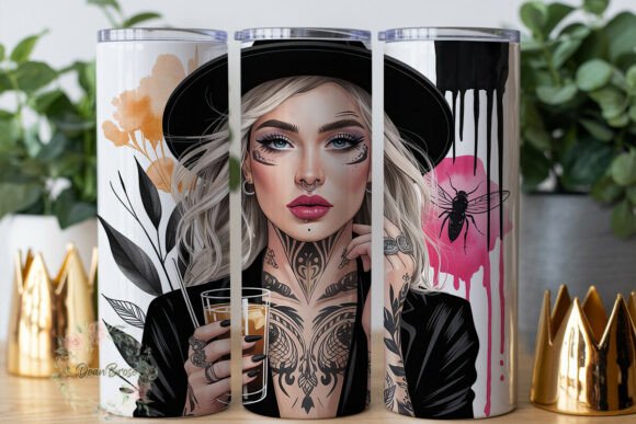 Edgy Goth Girl Iced Coffee 20oz Tumbler