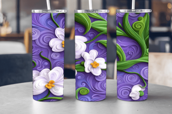 Elegant Orchid Wrap Tumbler