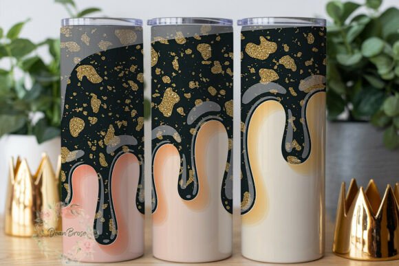 Glam Glitter Drip 20oz Tumbler Wrap