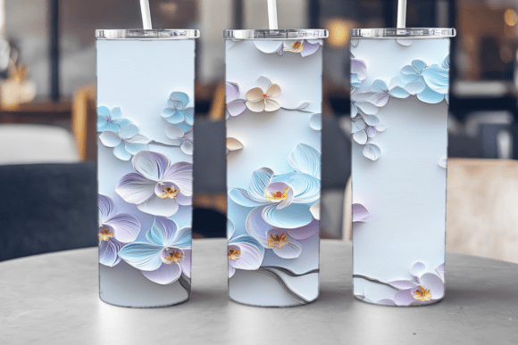 Golden Orchid Garden Tumbler