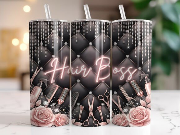 Hair Boss 20oz Tumbler Wrap Sublimation