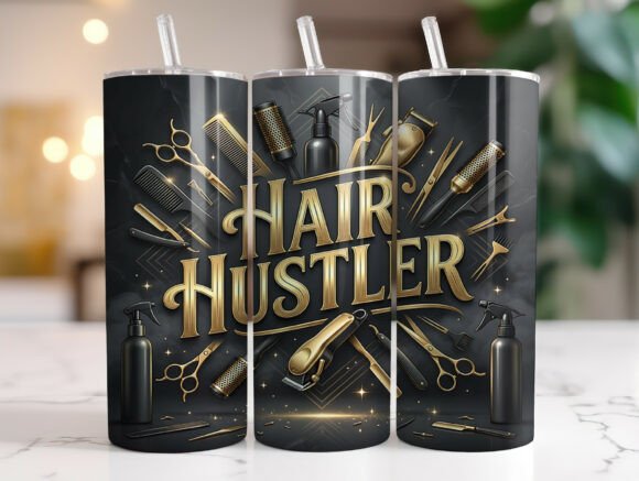 Hair Hustler Barber Tools Tumbler Wrap