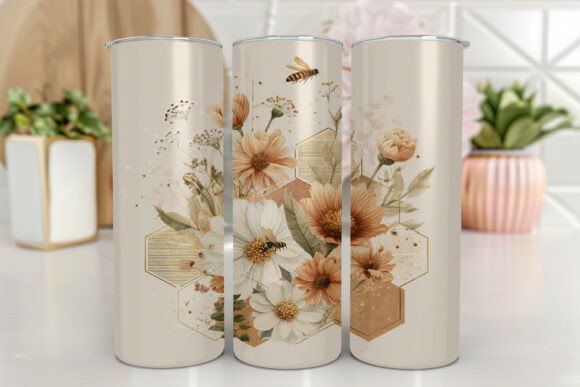 Honey Bee Themed Stainless Steel Tumbler