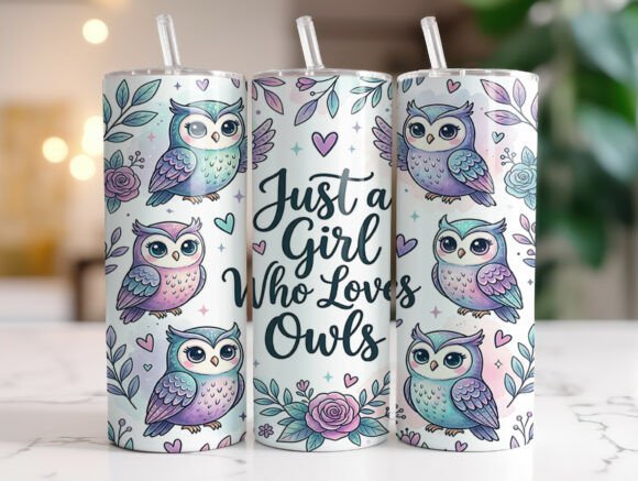 Just a Girl Who Loves Owls Tumbler Wrap