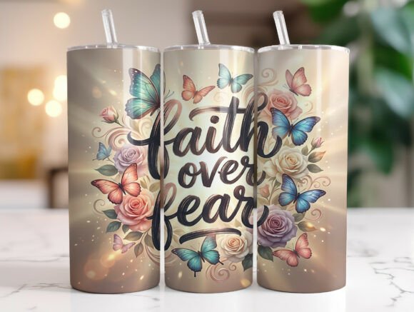 Review: Faith over Fear Butterfly Floral Tumbler