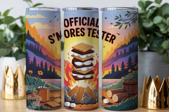 S mores Campfire Sunset 20oz Tumbler