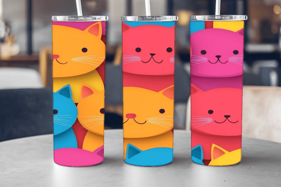 Soft Pastel Cat Tumbler