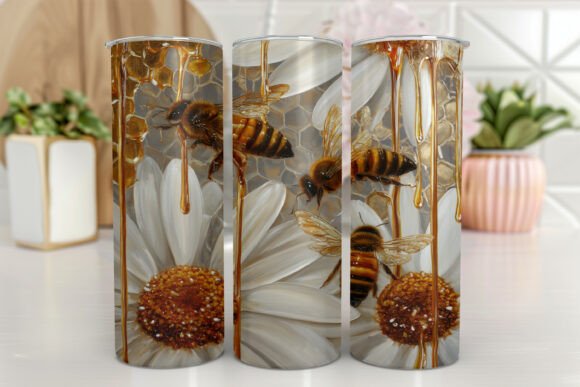 Sunflower Bee Tumbler Wrap Floral