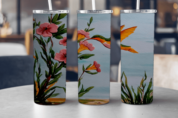 Watercolor Hummingbird Tumbler